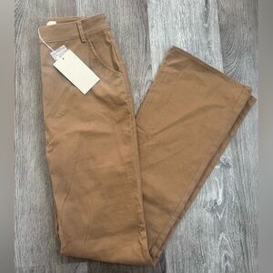NWT Meshki Cindy Flare Pant in Camel Brown/Tan